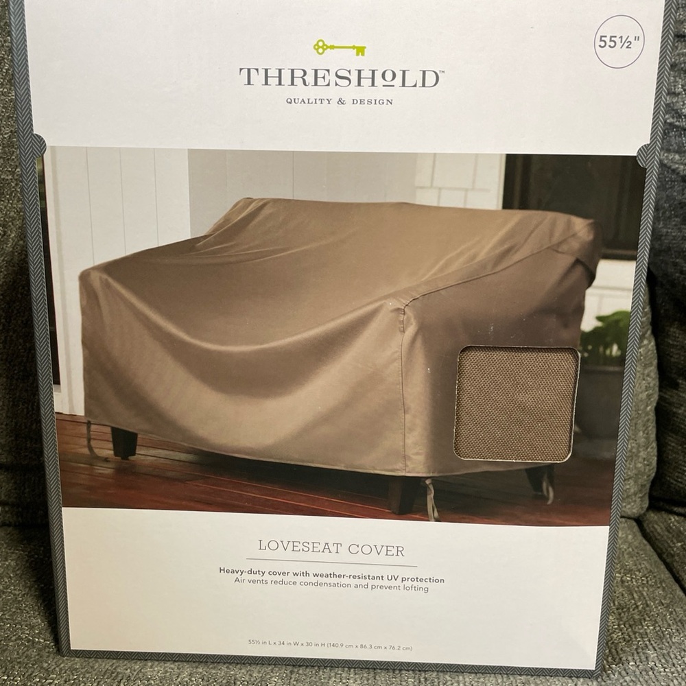 Threshold Tan Loveseat Cover